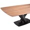 Armen Living Everett Contemporary Dining Table in Matte Black Finish and Walnut Top LCERDIWABL - alternate 5